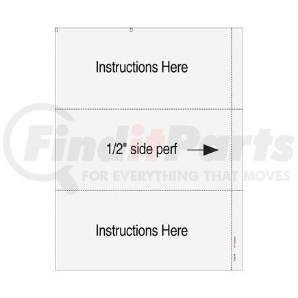 68122 by JJ KELLER - W-2 Side Perforated Laser Form - Blank, with 1/2" Side Perforated and Instructions