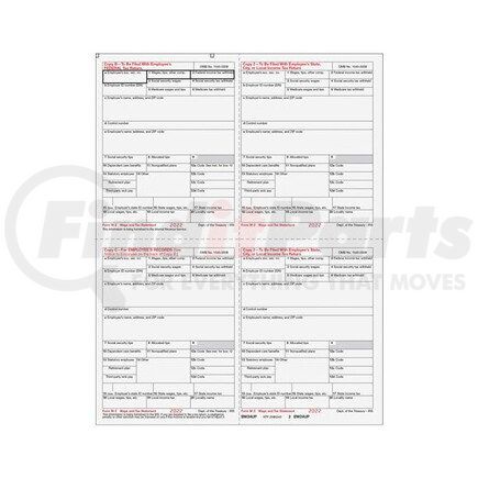 67983 by JJ KELLER - W-2 Quadrant Condensed Laser Set - 4-Up