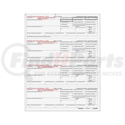 67984 by JJ KELLER - W-2 Horizontal Condensed Laser Set - 4-Up