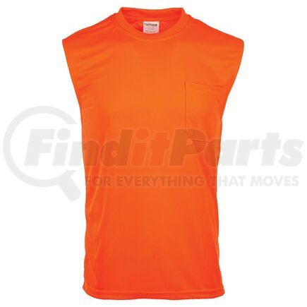 65156 by JJ KELLER - SAFEGEAR™ Hi-Vis Non-Certified Sleeveless T-Shirt With Pocket - L, Orange