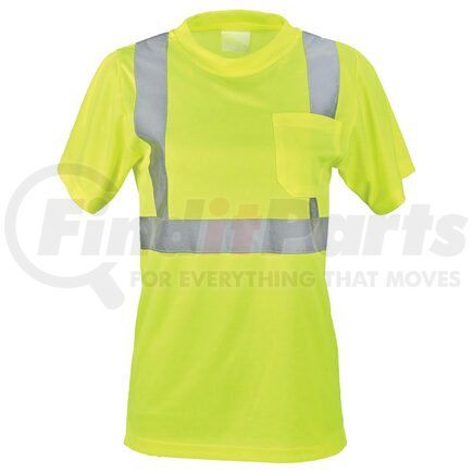 65503 by JJ KELLER - SAFEGEAR™ Women’s Fit Hi-Vis Type R Class 2 T-Shirt with Pocket - Large, Lime