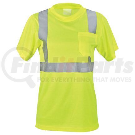 65504 by JJ KELLER - SAFEGEAR™ Women’s Fit Hi-Vis Type R Class 2 T-Shirt with Pocket - XL, Lime