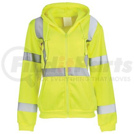 65543 by JJ KELLER - SAFEGEAR™ Women’s Fit Hi-Vis Type R Class 3 Zipper Sweatshirt - Small