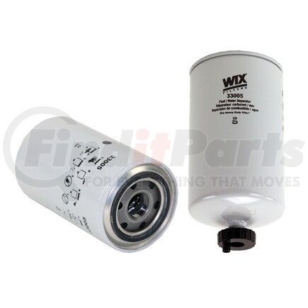 33005 by WIX FILTERS - Fuel Water Separator Filter - 3 Micron, Spin-On Design, 12-15 GPM, Full Flow