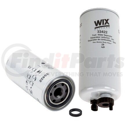 33422 by WIX FILTERS - Fuel Water Separator Filter - 2 Micron, Spin-On Design, 1-14 Thread Size