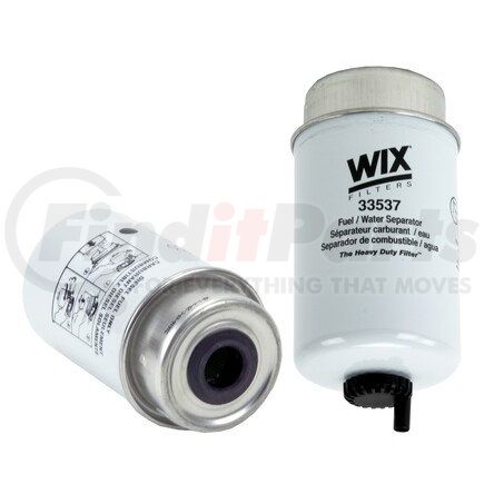 33537 by WIX FILTERS - Fuel Water Separator Filter - 5 Micron, Keyway Style, Plastc Ends