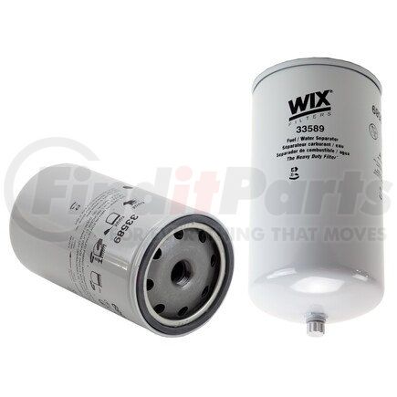 33589 by WIX FILTERS - Fuel Water Seperator Filter - 14 Micron, Spin-On Design, 22 x 1.5 MM Thread Size