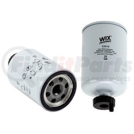 33616 by WIX FILTERS - Fuel Water Separator Filiter - 10 Micron, 3/8 Inlet, 5/16 Outlet, Cellulose