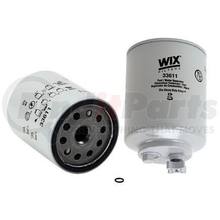 33611 by WIX FILTERS - Fuel Water Separator Filter - 14 Micron, Spin-On Design, Full Flow, 1-14 Thread