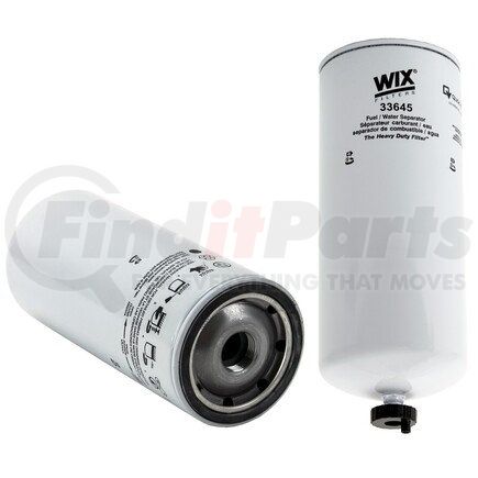 33645 by WIX FILTERS - Fuel Water Seperator Filter - 10 Micron, Spin-On Design, 22-24 GPM