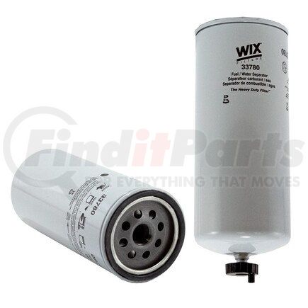 33780 by WIX FILTERS - Fuel Water Separator Filter - 13 Micron, Spin-On Design, Full Flow, 1-14 Thread