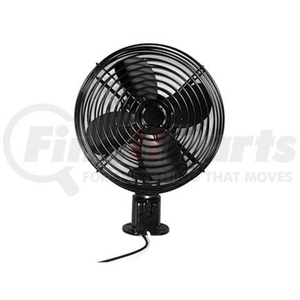 18-03537 by KYSOR - Single Defrost Fan - Black, 12V, 2 AMPS, 2-Speed, 12" Motor Leads, 4 Blades