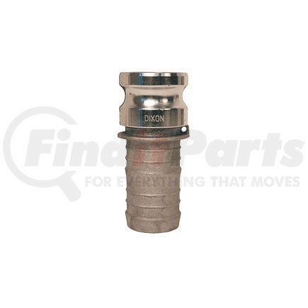G200-E-AL by DIXON VALVE & COUPLING - Cam and Groove Coupling - Type E Adapter x Hose Shank, 250 PSI, 2", A380 Permanent Mold Aluminum