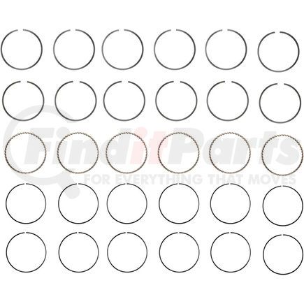 S87416-STD by ENGINETECH, INC. - Engine Piston Ring Set - 0.50 Standard, 6 Cylinders, 3.44 in. Bore Diameter