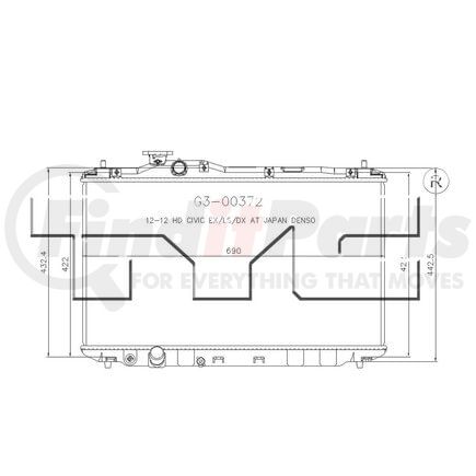 13265 by TYC - RADIATOR