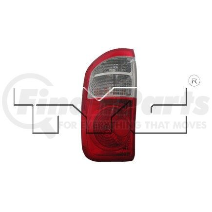 11-6038-00-9 by TYC -  CAPA Certified Tail Light Assembly