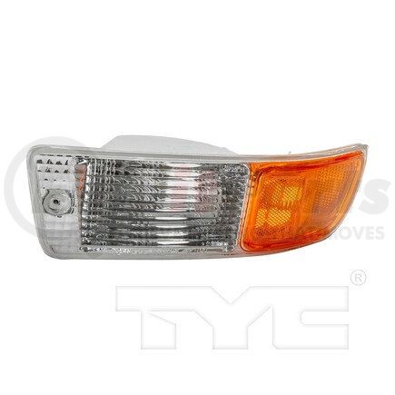 12-5058-01 by TYC - Turn Signal/Parking Light - Front, LH, Lens and Housing, Halogen, Chrome Housing, Amber/Clear Lens