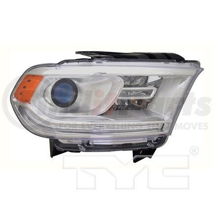 20-9545-70 by TYC - Headlight Assembly - Right, Halogen, LED, Plastic, Clear/Amber Lens, SAE/DOT Compliant