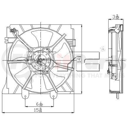 600030 by TYC - Cooling Fan Assembly