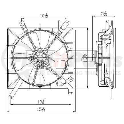 600040 by TYC -  Cooling Fan Assembly