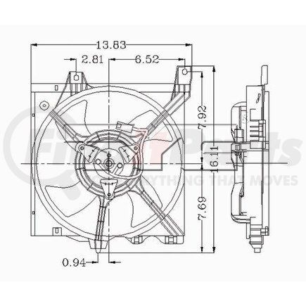 600120 by TYC - Cooling Fan Assembly