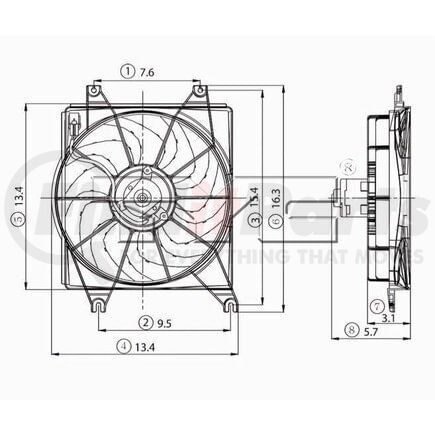 600560 by TYC - Cooling Fan Assembly