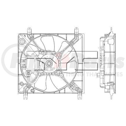 601180 by TYC - COOLING FAN ASSY