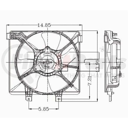 TYC 610030 Cooling Fan Assembly