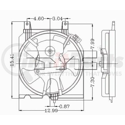 TYC 610130 COOLING FAN ASSY