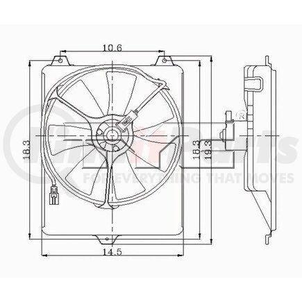 610210 by TYC - COOLING FAN ASSY