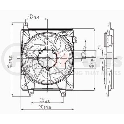 610480 by TYC - Cooling Fan Assy