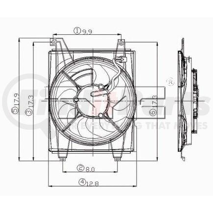 610580 by TYC -  Cooling Fan Assembly