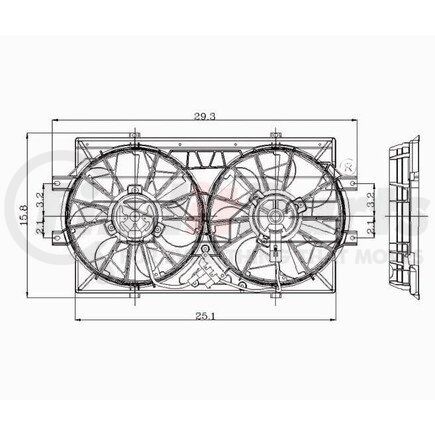 620160 by TYC - COOLING FAN ASSY