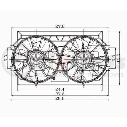 620310 by TYC - COOLING FAN ASSY