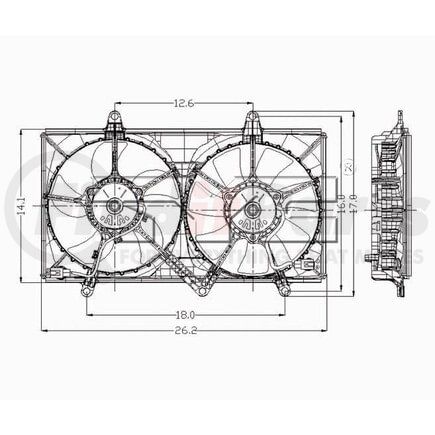 620430 by TYC - COOLING FAN ASSY