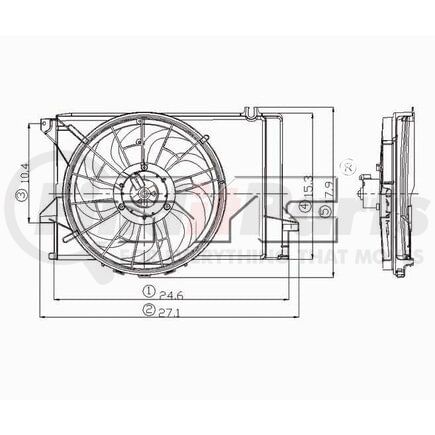TYC 620600 COOLING FAN ASSY
