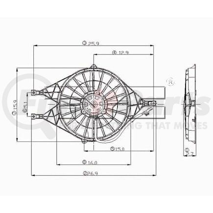 620890 by TYC - Cooling Fan Assembly