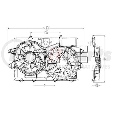 621800 by TYC - Cooling Fan Assy