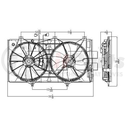 621990 by TYC - COOLING FAN ASSY