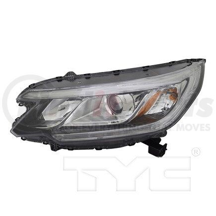 20-16508-00 by TYC - Headlight Assembly - LH, Halogen, Clear/Amber Lens, Touring Model, SAE/DOT Compliant