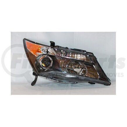 20-6845-01 by TYC - Headlight Assembly - RH, HID, Clear Lens, Includes Adjuster, Plastic Housing