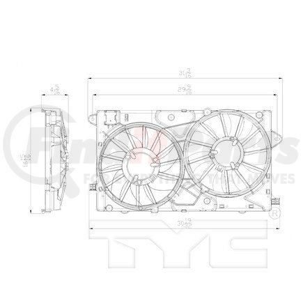622790 by TYC - Cooling Fan Assembly