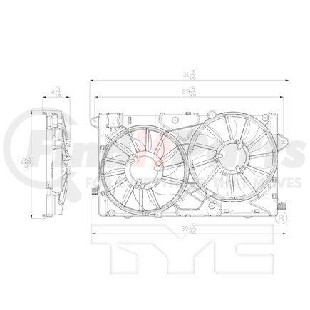 622790 by TYC -  Cooling Fan Assembly