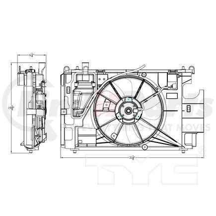 623150 by TYC - Cooling Fan Assembly