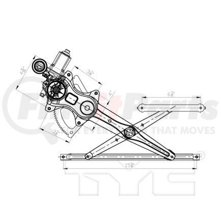 660403 by TYC -  Power Window Motor and Regulator Assembly