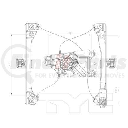 660583 by TYC -  Power Window Motor and Regulator Assembly