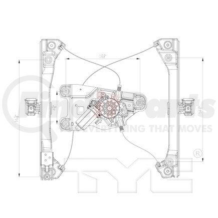 660584 by TYC -  Power Window Motor and Regulator Assembly