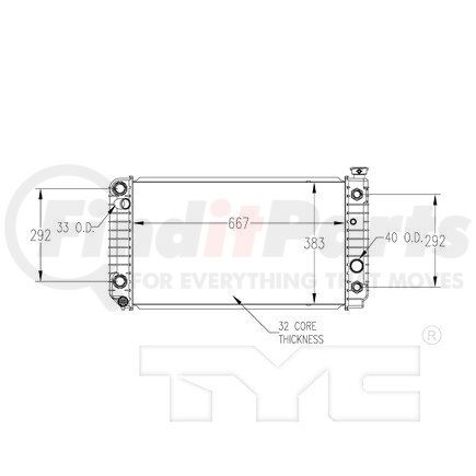 705 by TYC -  Radiator Assembly