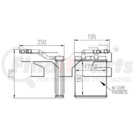 96110 by TYC -  HVAC Heater Core
