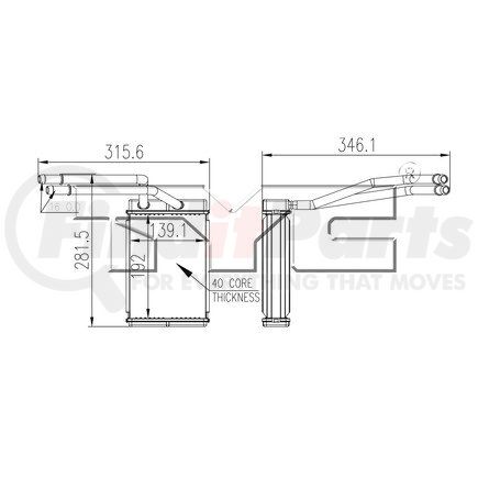 96108 by TYC -  HVAC Heater Core